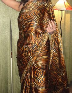 Tiger Print Saree Pc0012