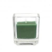 Green Square Glass Votive Candles