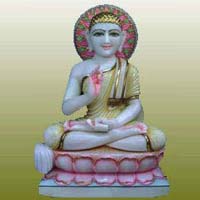 Marble Gautam Swami Statue