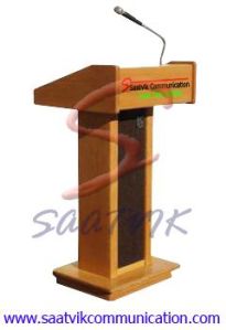 Wooden Podium with Pa System