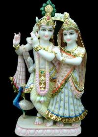 Marble Radha Krishna Statue