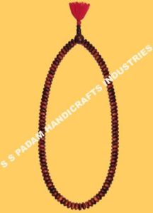 Red Sandal Wood Flat Bead Malla - ( Rosary )