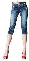 ladies denim capris