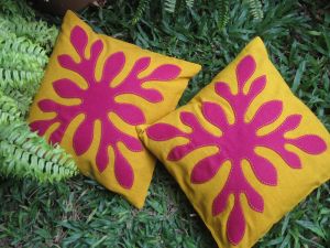 Cushion Cover Floral Applique