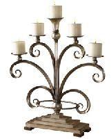 metal antique candle holders