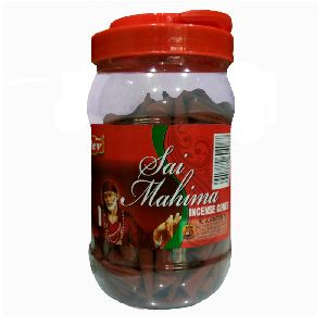 Tridev Sai Mahima Incense Cones Jar 500 Grams