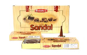 Tridev Sandal Incense Cones 12 Packs Box