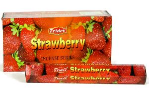Tridev Strawberry Incense Sticks 120 Grams Box