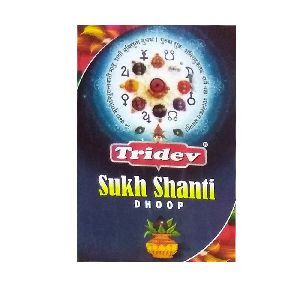 Tridev Sukh Shanti Dhoop Sticks 12 Packs Box