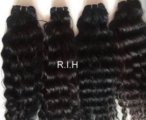 Human Hair extension natural black