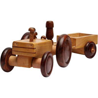 Wooden Tractor Trooly