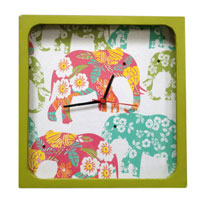 Green Elephant Clock