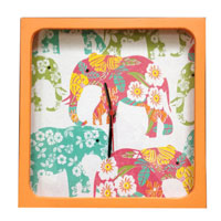 Orange Elephant Clock