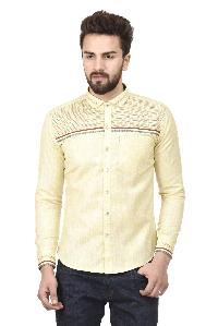 MSG Yellow Partywear Slim Fit Shirt