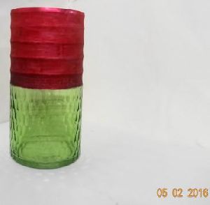 GIN 1005 Double Colored Glass Flower Vase