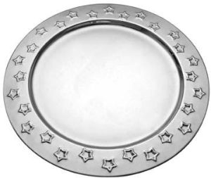 Stainless Steel Star Embossed Charger Plate