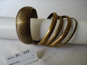 5 Set of Brass Antique Bangles