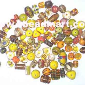 Yellow Lampwork Mix Beads-mb-31