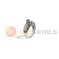 Two Tone Plated CZ Rings