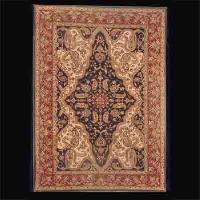 Hand Tufted Kashan Medallion Carpets- Psc-458