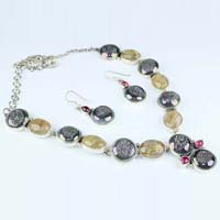 Semi Precious Stone Studded Necklace Set