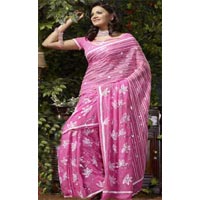 Pink Georgette Saree