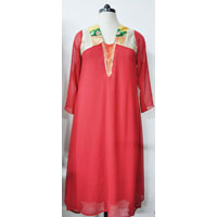 Red Georgette Kurti