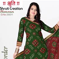 Cotton Bottom Printed Dupatta Dress Material