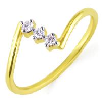 Love Trio - 18k Yellow Gold Diamond Ring