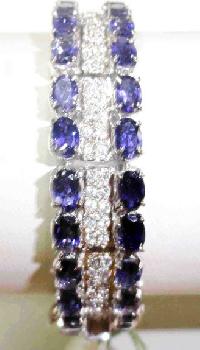 Sterling Silver Gemstones Bracelet