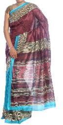 poly cotton printed sarees