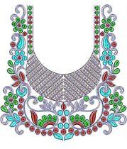 Cording Neck Embroidery Design