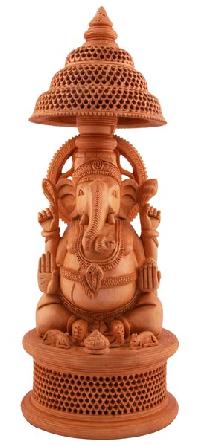 Wooden Ganesh Statue