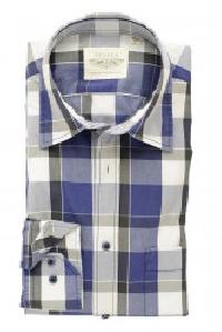 Stanza Smart Casual Shirts - Blue Big Check Shirt