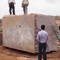 pink granite rough block