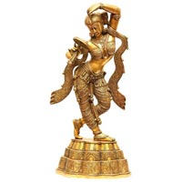 Brass Dancing Lady Statue
