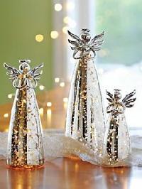 glass christmas figurines
