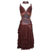 Victothik Steampunk Underbust Corset Dress