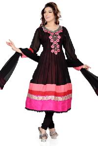 Black and Pink Anarkali Salwar Kameez