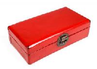 red leather boxes