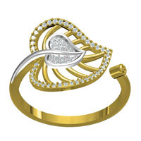 Real Diamond Studded 18kt Gold Ring