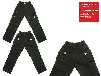 Boys Dark Green Cotton Pants