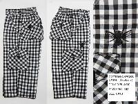 Jet Black Cotton Checks Capri