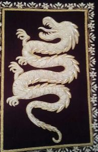 Zari Embroidered Dragon Wall Hangings