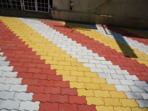 coloured pavers