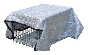 SILVER MESH TARP FOR DOG CAGE