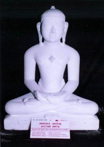 Marble Shwetambar Jain Statue