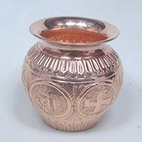 embossed brass lota