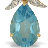 Blue Pear Diamond Set