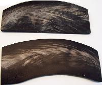 Buffalo Horn Plate Black White Stripes
